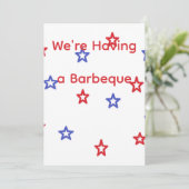 Patriottische barbecue uitnodiging (Staand voorkant)