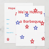 Patriottische barbecue uitnodiging (Voorkant / Achterkant)