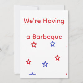 Patriottische barbecue uitnodiging