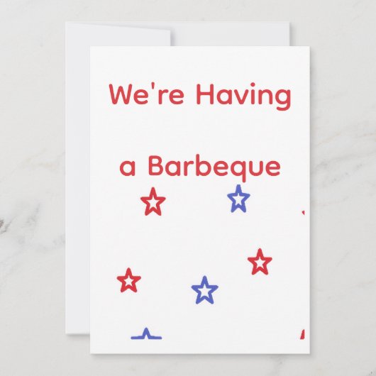 Patriottische barbecue uitnodiging (Voorkant)