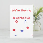 Patriottische barbecue uitnodiging (Staand voorkant)