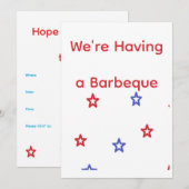 Patriottische barbecue uitnodiging (Voorkant / Achterkant)