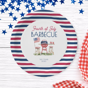 Patriottische Barbecue Vlag 4 juli Zomerfeest Papieren Bordje