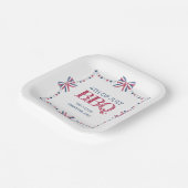 Patriottische Barbeque 4 juli BBQ Summer Party Papieren Bordje (Gebogen)