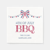 Patriottische Barbeque 4 juli BBQ Summer Party Servet (Voorkant)
