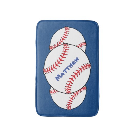 Patriottische Baseball Bath Mats Badmat (Voorkant Verticaal)