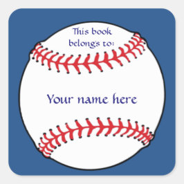 Patriottische Baseball Bookplate Sticker