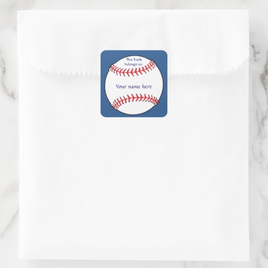 Patriottische Baseball Bookplate Sticker (Tas)