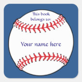 Patriottische Baseball Bookplate Sticker (Voorkant)