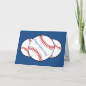 Patriottische Baseball Fathers Day Card Kaart (Voorkant)