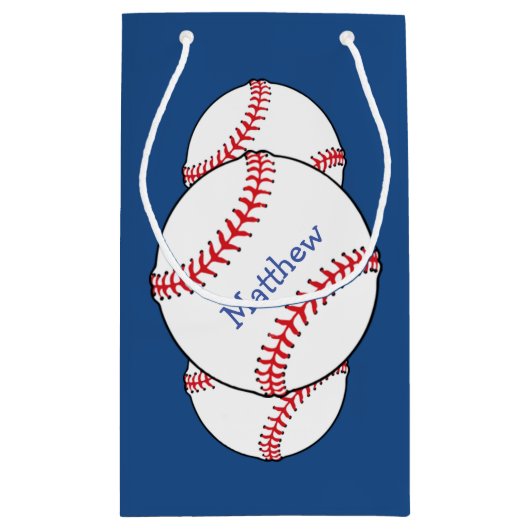 Patriottische Baseball Gift Bag Klein Cadeauzakje (Achterkant)