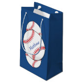 Patriottische Baseball Gift Bag Klein Cadeauzakje (Achterkant Gekanteld)