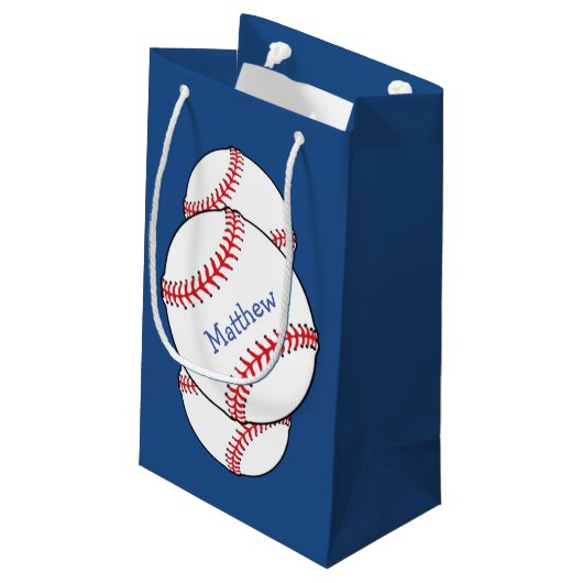 Patriottische Baseball Gift Bag Klein Cadeauzakje (Achterkant Gekanteld)