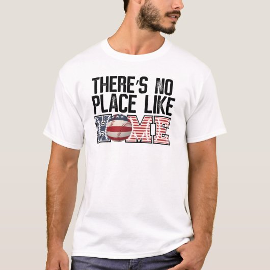 Patriottische Baseball Mannen T-Shirt (Voorkant)