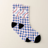 Patriottische Baseball Red White Blue Socks Sokken (Paar)