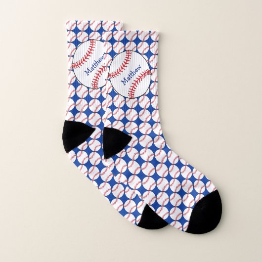 Patriottische Baseball Red White Blue Socks Sokken (Paar)