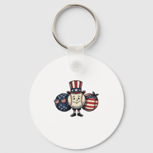 Patriottische Baseball Trio Vintage Vector T-shirt Sleutelhanger