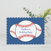 Patriottische Baseball Verjaardag Party Uitnodigin Kaart (Staand voorkant)
