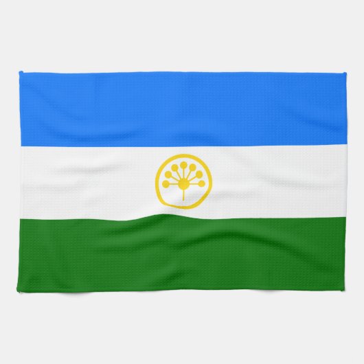 Patriottische bashkortostan Flag Kitchen Towel Theedoek (Horizontaal)