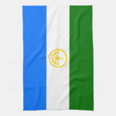 Patriottische bashkortostan Flag Kitchen Towel Theedoek (Verticaal)