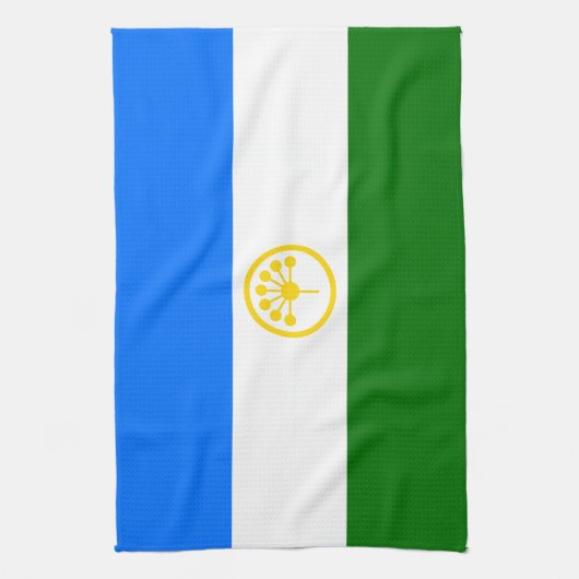 Patriottische bashkortostan Flag Kitchen Towel Theedoek (Verticaal)