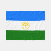 Patriottische Bashkortostan Vlag Fleece Dekbed Deken (Voorkant (Horizontaal))