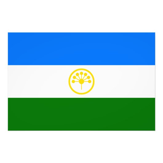 Patriottische Bashkortostan Vlag Foto Afdruk (Voorkant)