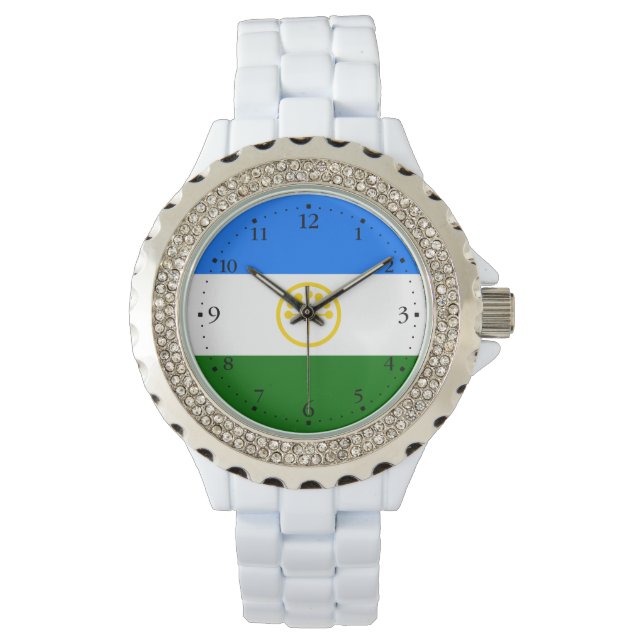 Patriottische Bashkortostan Vlag Horloge (Voorkant)