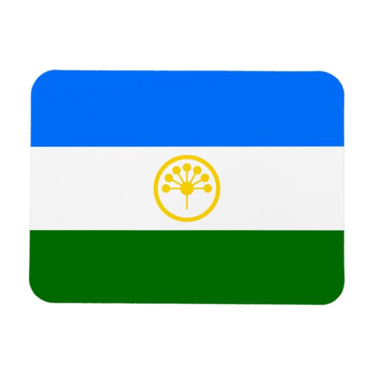 Patriottische Bashkortostan Vlag Magneet (Horizontaal)