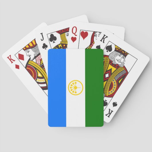 Patriottische Bashkortostan Vlag Pokerkaarten (Achterkant)