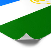 Patriottische Bashkortostan Vlag Poster (Hoek)