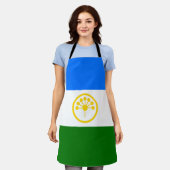 Patriottische Bashkortostan Vlag Schort (Gedragen)