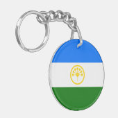 Patriottische Bashkortostan Vlag Sleutelhanger (Voorkant Links)