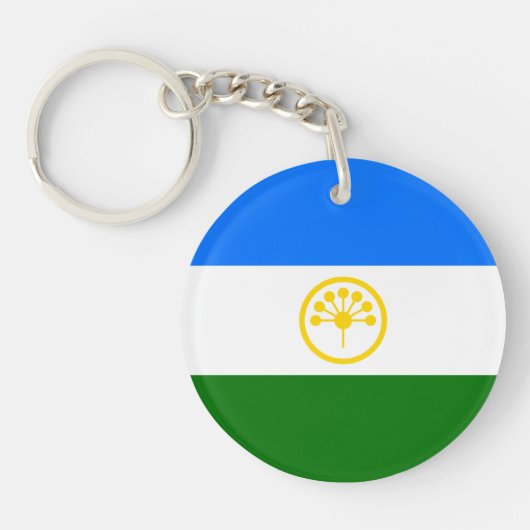 Patriottische Bashkortostan Vlag Sleutelhanger (Voorkant)