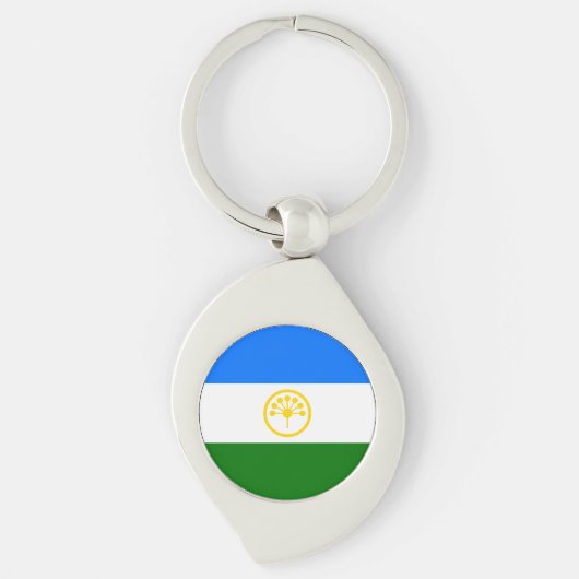 Patriottische Bashkortostan-vlag Sleutelhanger (Voorkant)
