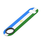 Patriottische Bashkortostan Vlag Speed Flessenopener (Voorkant Gekanteld)