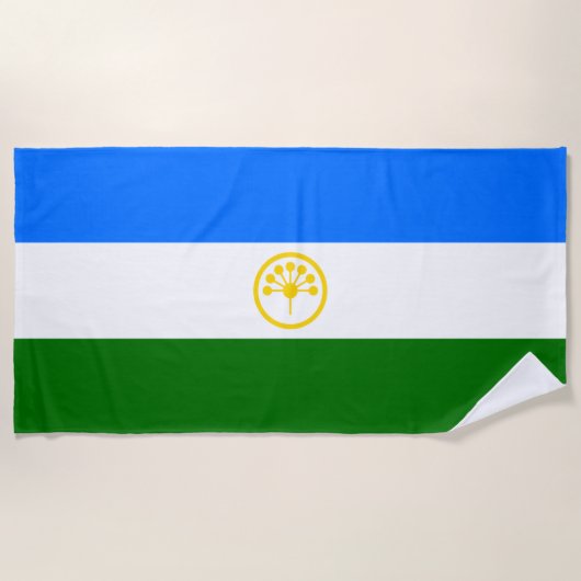 Patriottische Bashkortostan Vlag Strandlaken (Voorkant)