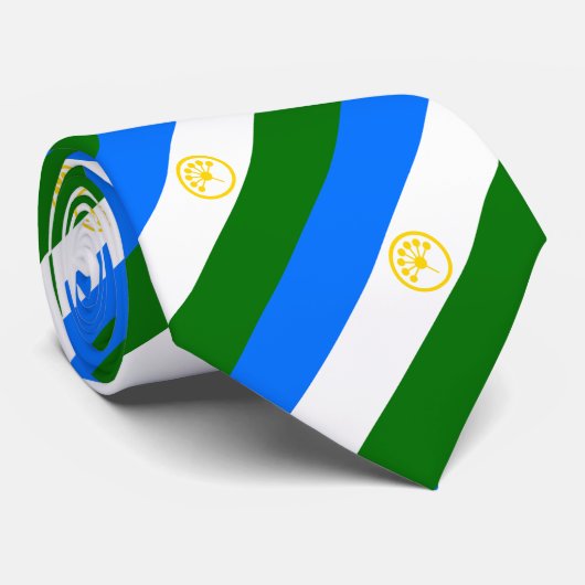 Patriottische Bashkortostan Vlag Stropdas (Opgerold)
