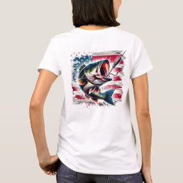 Patriottische Bass Vrouwen T-shirt