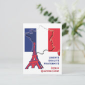 Patriottische BASTILLE DAG Franse vlag Briefkaart (Staand voorkant)