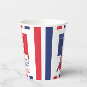 Patriottische BASTILLE DAG Franse vlag Papieren Bekers (Links)