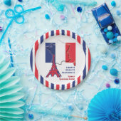 Patriottische BASTILLE DAG Franse vlag Papieren Bordje (Feest)
