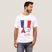 Patriottische BASTILLE DAG Franse vlag T-shirt (Voorkant volledig)