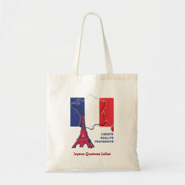 Patriottische BASTILLE DAG Franse vlag Tote Bag