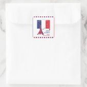 Patriottische BASTILLE DAG Franse vlag Vierkante Sticker (Tas)