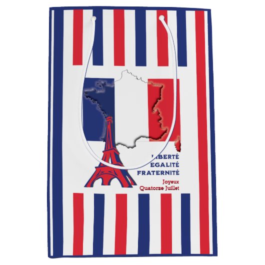 Patriottische BASTILLE DAG Medium Cadeauzakje (Voorkant)