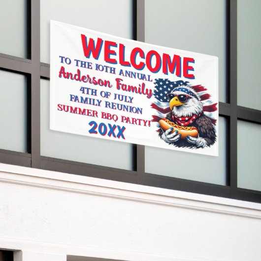 Patriottische BBQ Party Banner (Buitenkant Gebouw)