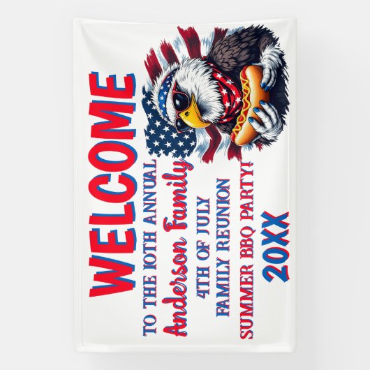 Patriottische BBQ Party Banner (Verticaal)