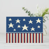 Patriottische BBQ Picnic Uitnodigingen voor het zo (Staand voorkant)