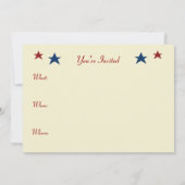 Patriottische BBQ Picnic Uitnodigingen voor het zo (Achterkant)